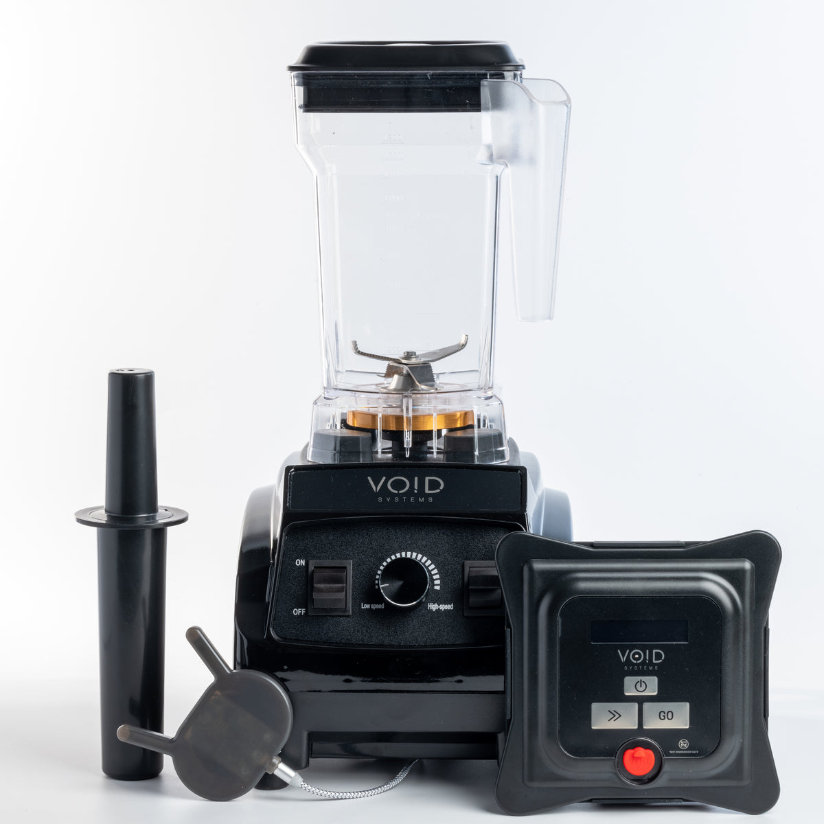 VOID Complete System blender with clear jar, VOID lid, tamper and wireless charger