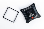 The VOID lid next to its black square rubber gasket