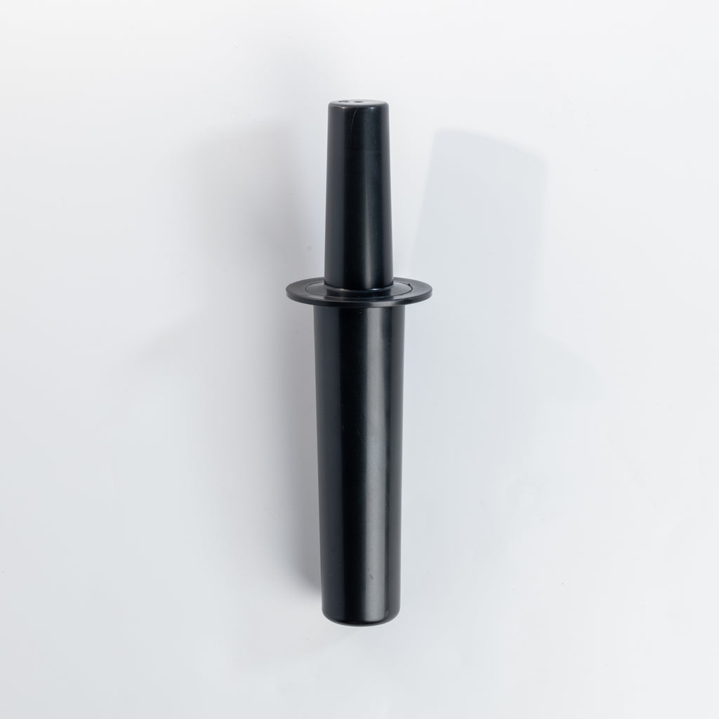 The black VOID tamper standing upright on a white background